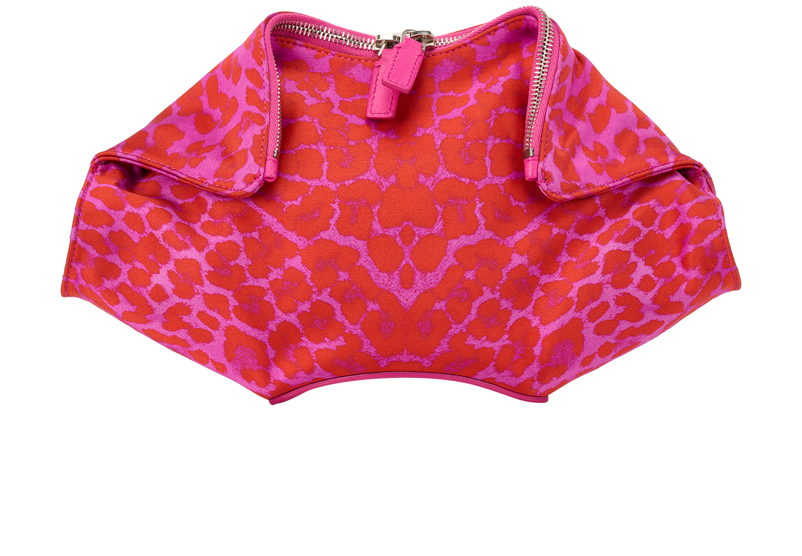 De Manta Clutch, &pound;250, Handbags, Orange/Pink, Leather/Satin, Back view